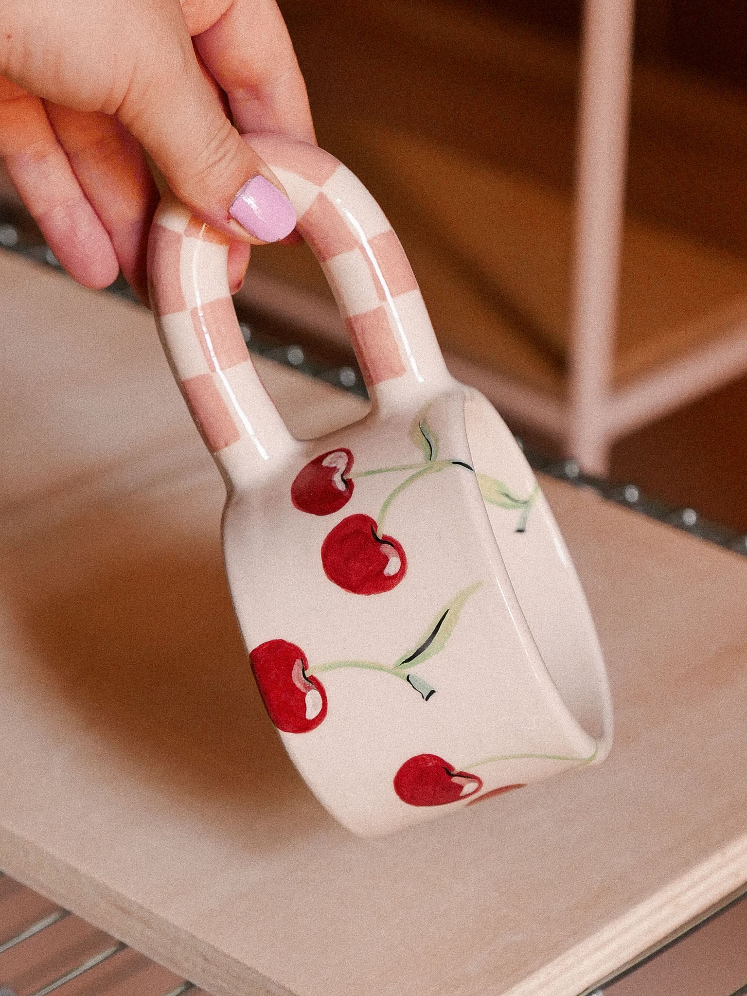 CHERRIES HANDMADE CERAMIC MUG | jeje.things