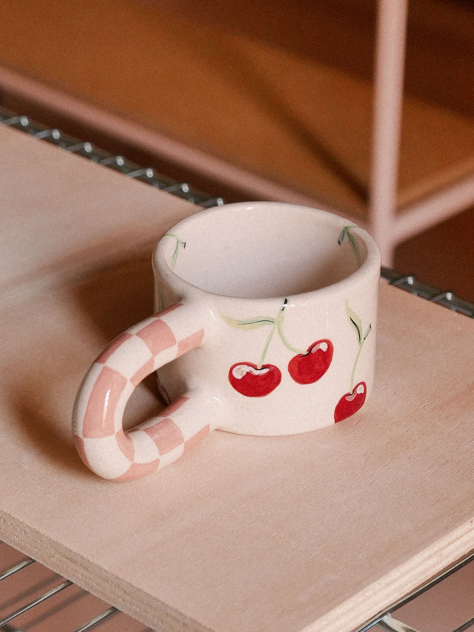 CHERRIES HANDMADE CERAMIC MUG | jeje.things