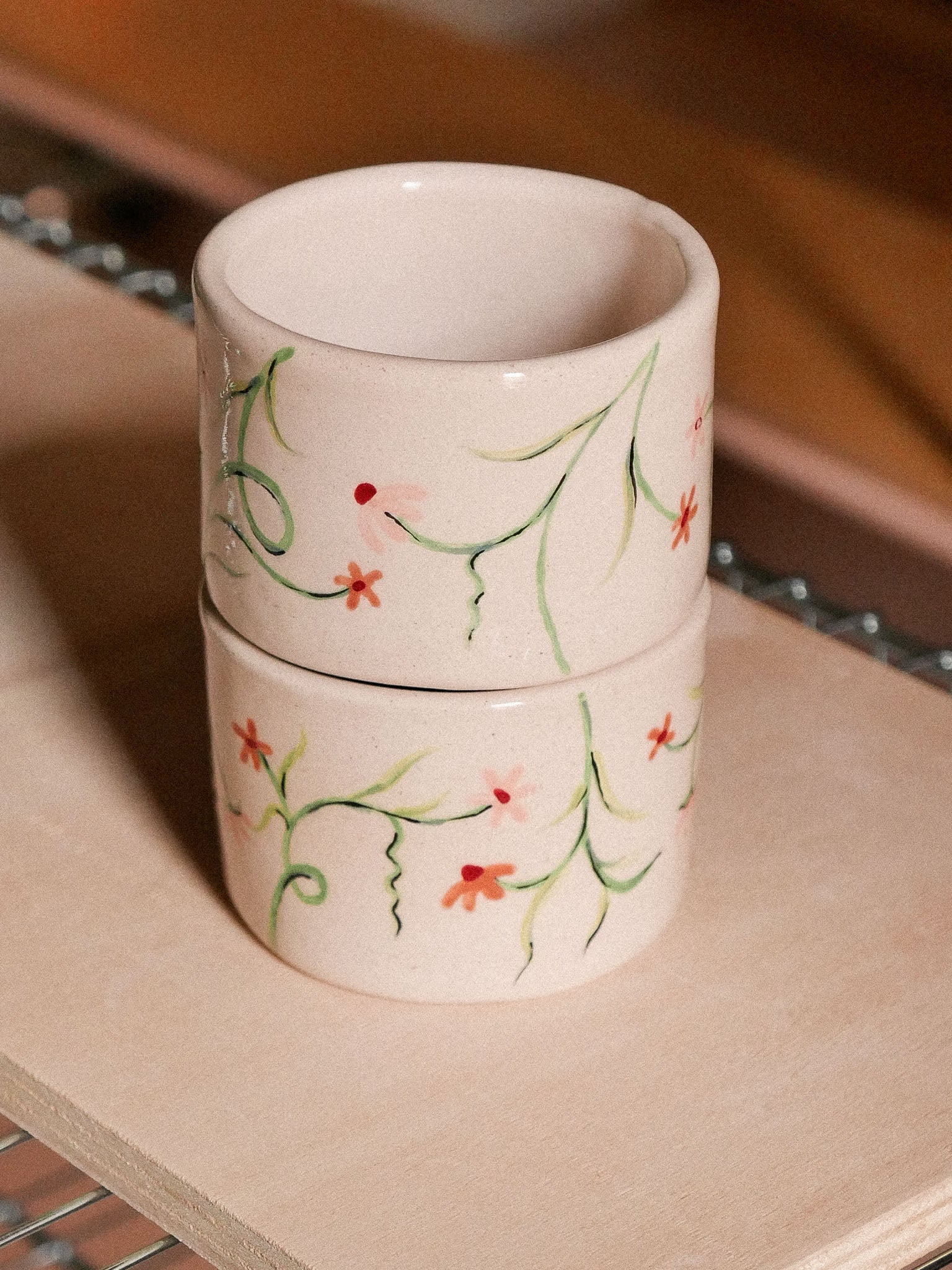 SPRING FLOWERS HANDMADE CERAMIC TUMBLER | jeje.things