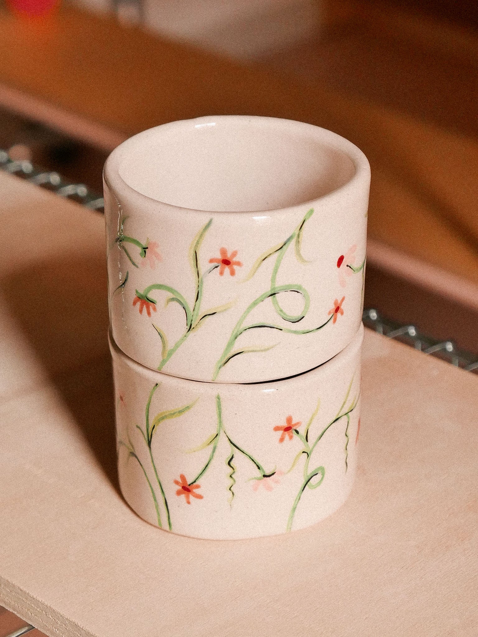 SPRING FLOWERS HANDMADE CERAMIC TUMBLER | jeje.things