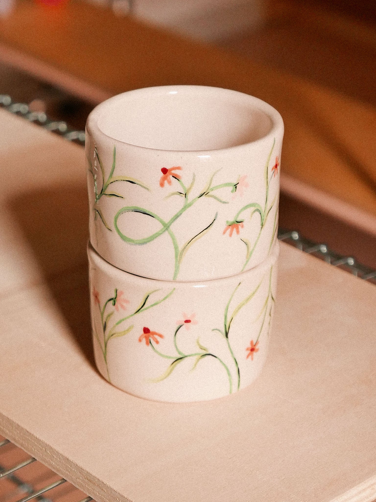 SPRING FLOWERS HANDMADE CERAMIC TUMBLER | jeje.things