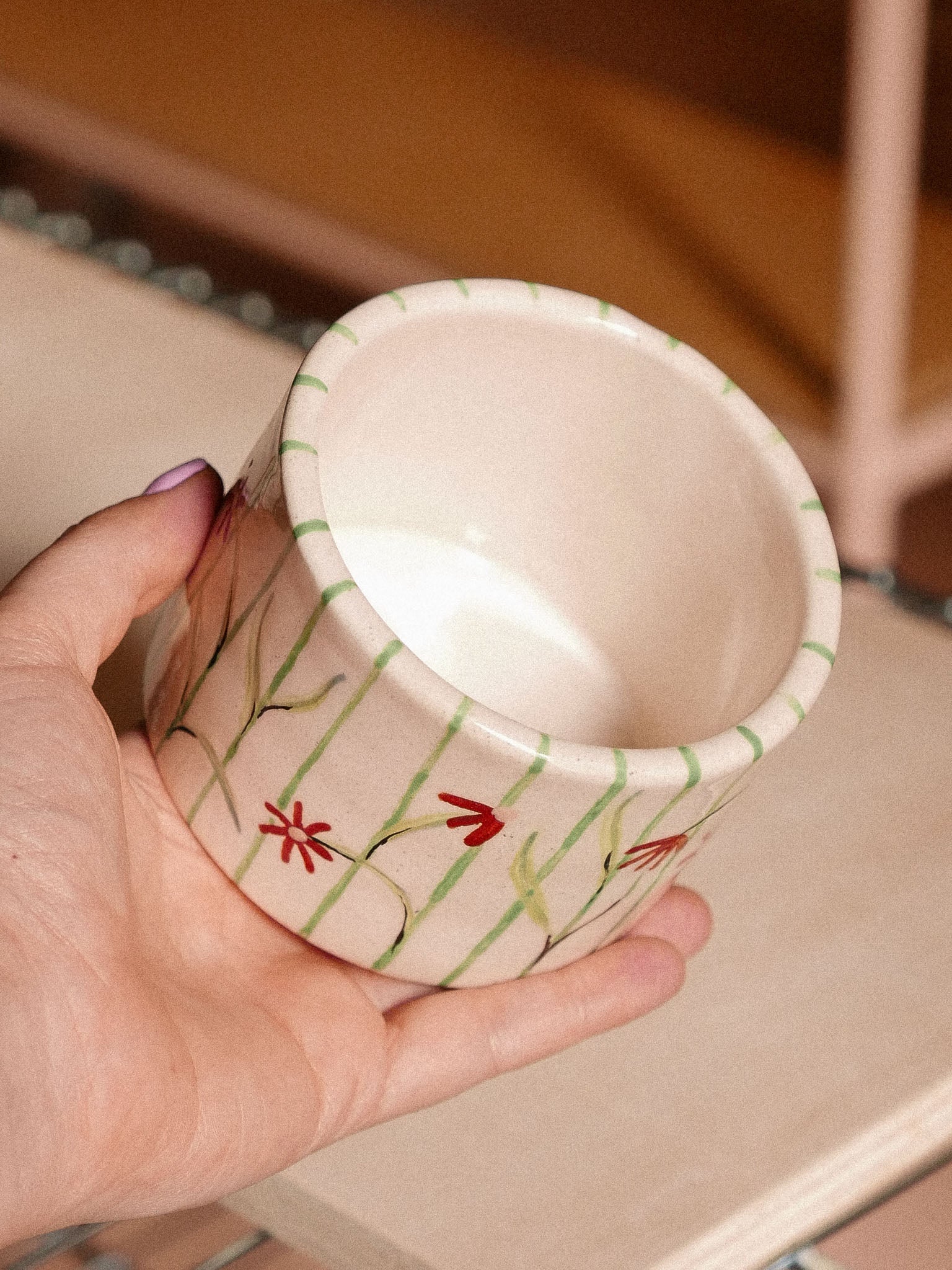 SPRING FLOWERS HANDMADE CERAMIC TUMBLER | jeje.things