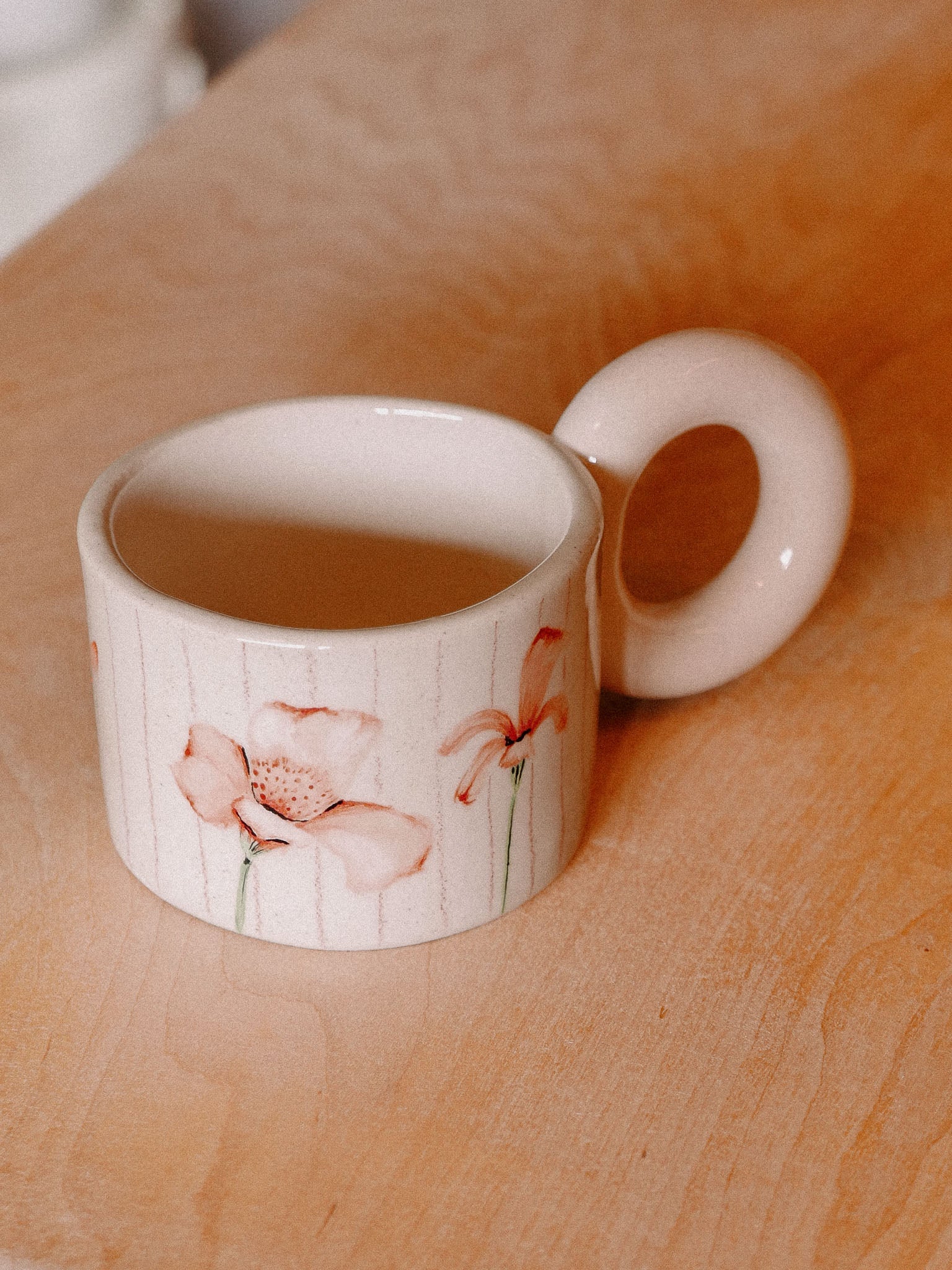 REAL FLOWERS HANDMADE CERAMIC MUG | jeje.things