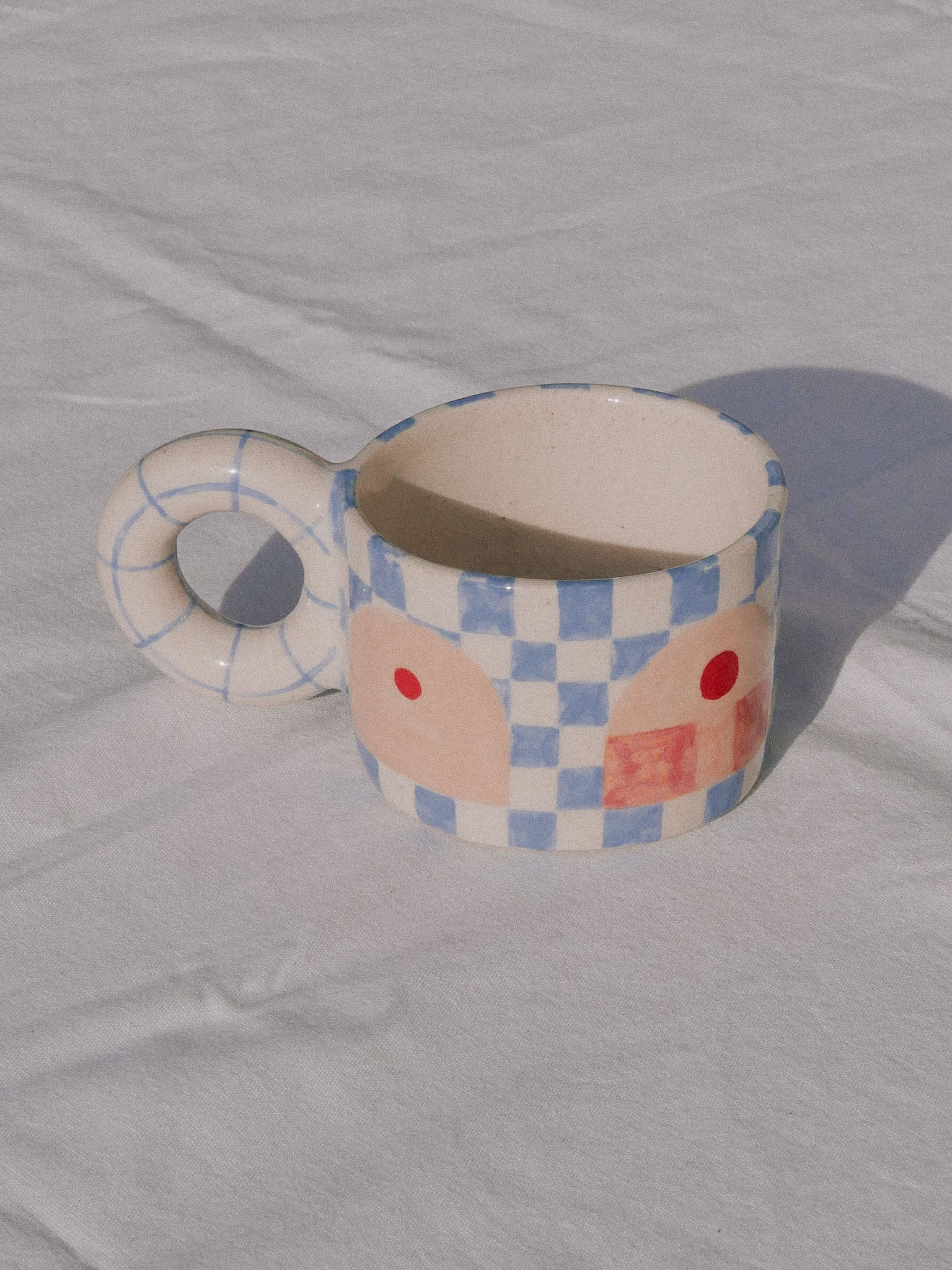 BLUE AND WHITE TILES CERAMIC MUG | jeje.things