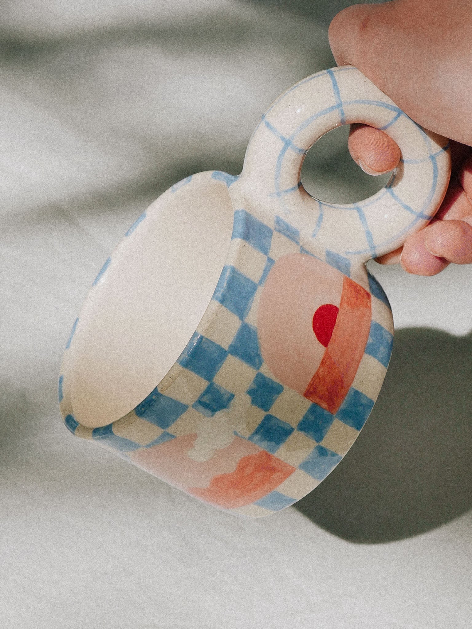 BLUE AND WHITE TILES CERAMIC MUG | jeje.things