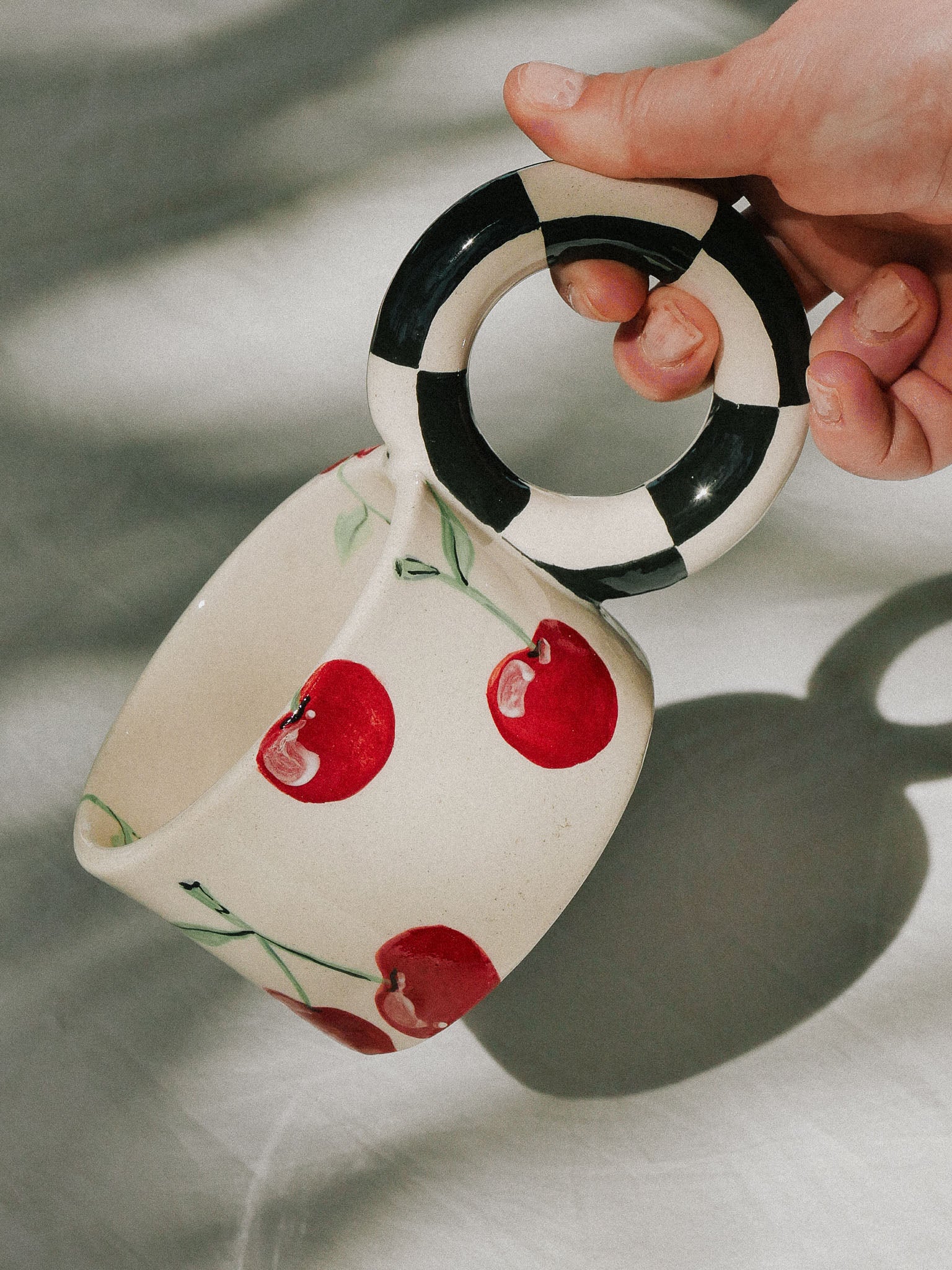 CHERRIES HANDMADE CERAMIC MUG | jeje.things