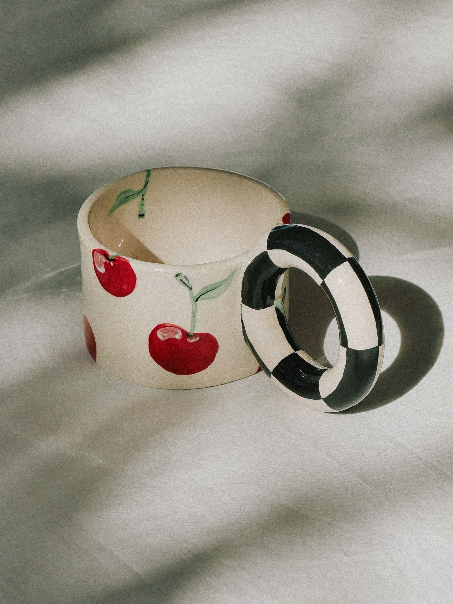 CHERRIES HANDMADE CERAMIC MUG | jeje.things