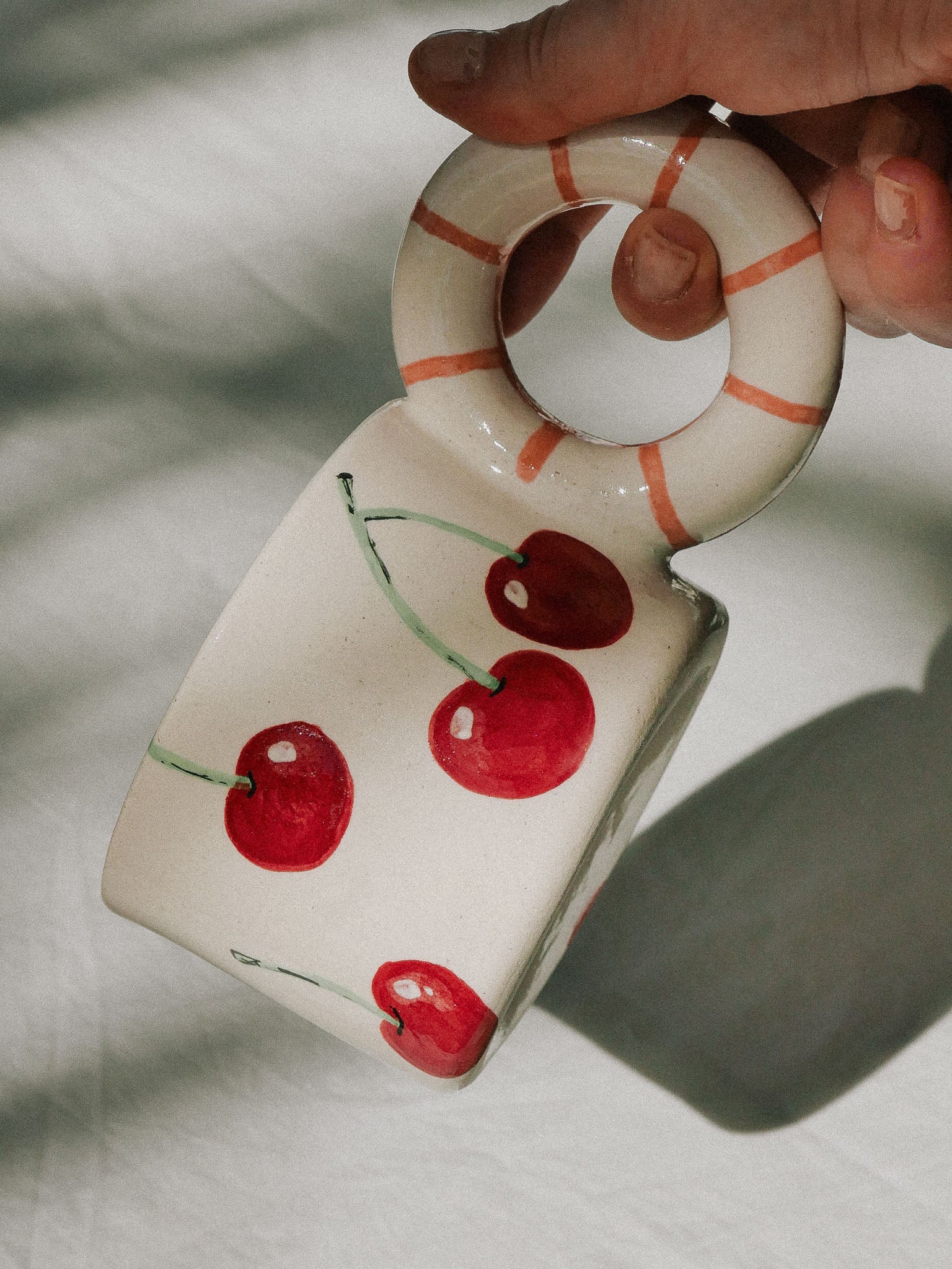 CHERRIES HANDMADE CERAMIC MUG | jeje.things