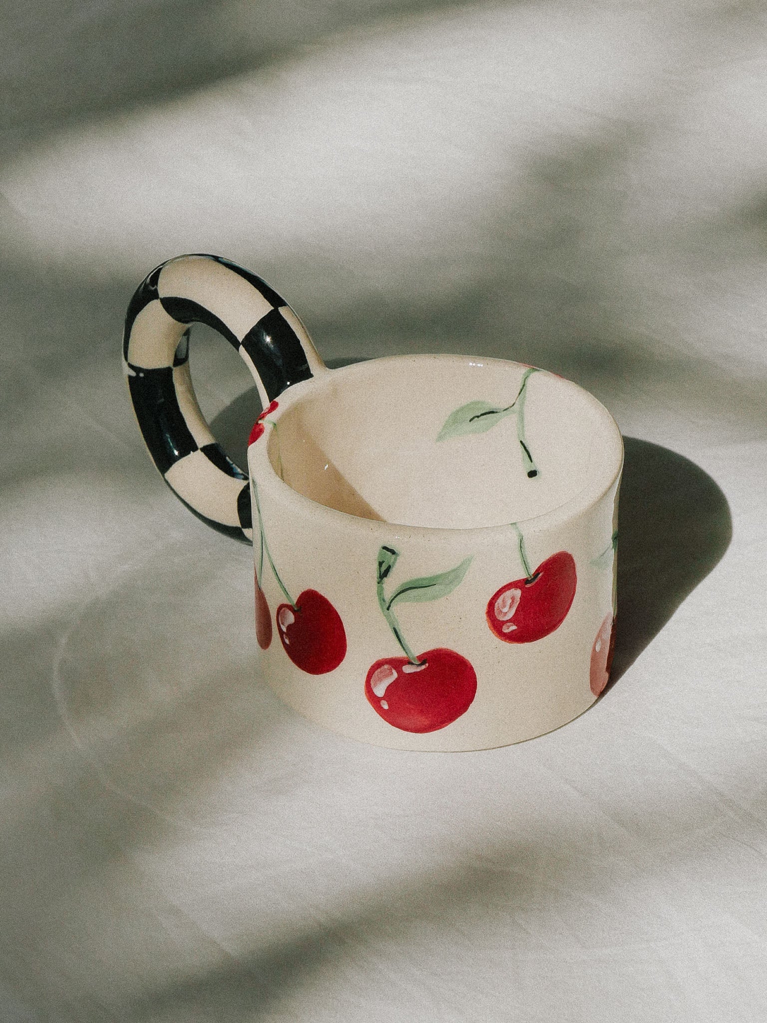 CHERRIES HANDMADE CERAMIC MUG | jeje.things