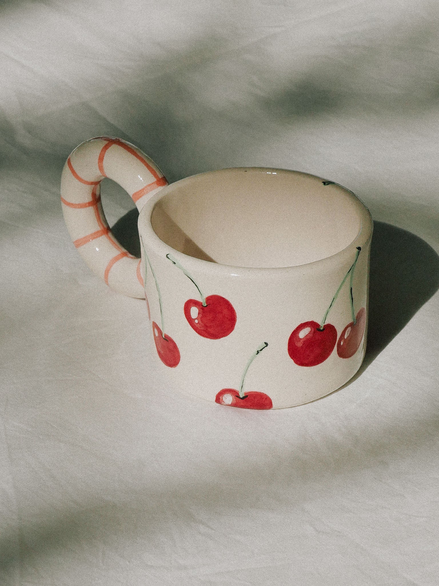 CHERRIES HANDMADE CERAMIC MUG | jeje.things