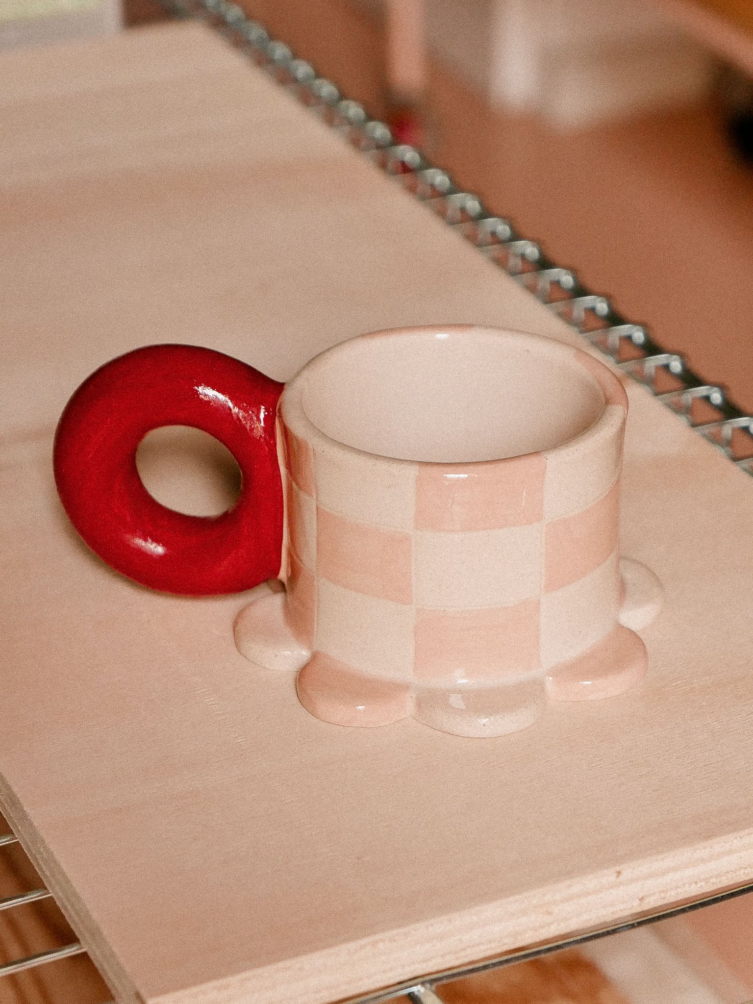 PINK DAMERO HANDMADE CERAMIC MUG | jeje.things