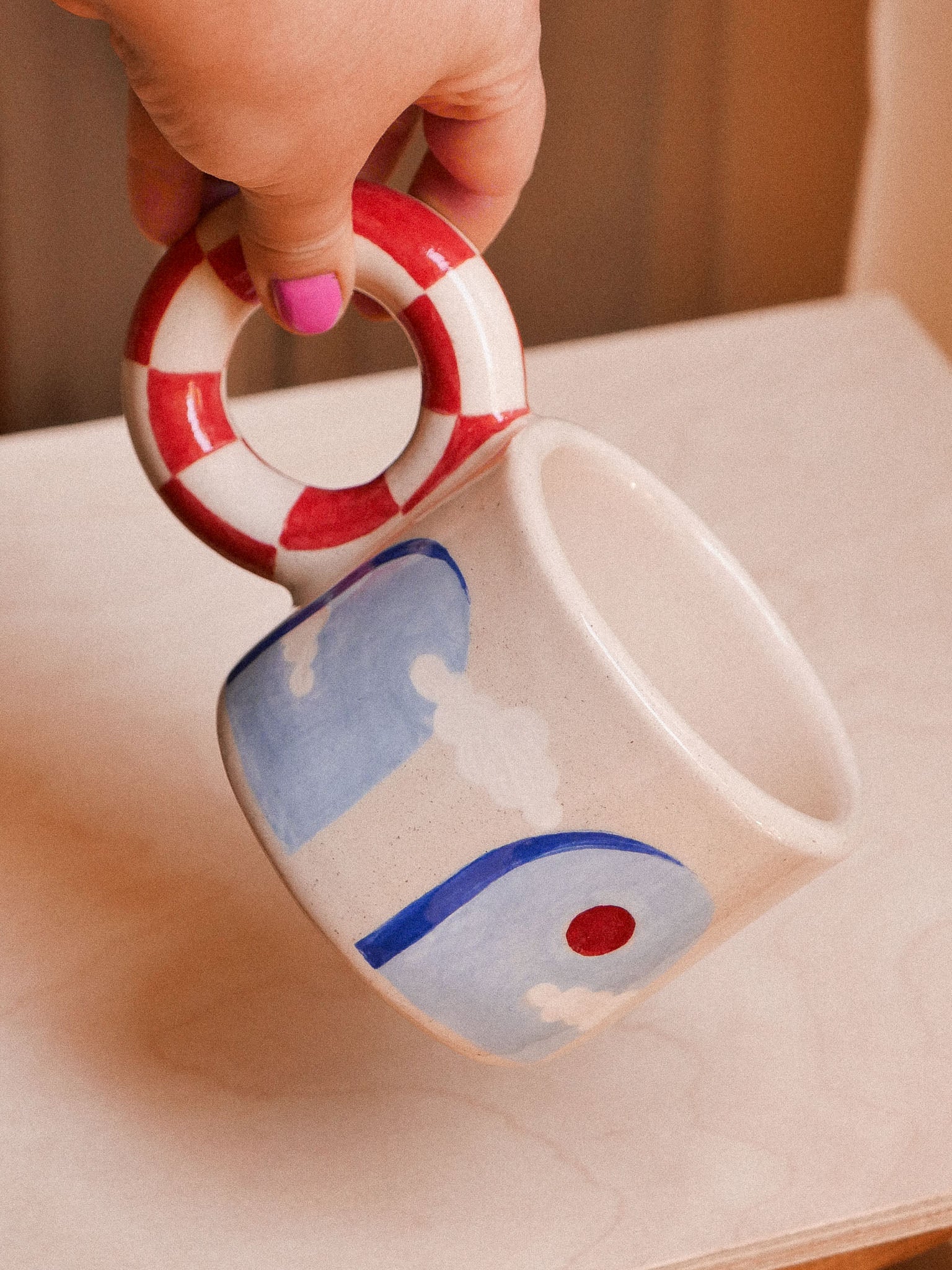 RED DOT PORTAL HANDMADE CERAMIC MUG | jeje.things