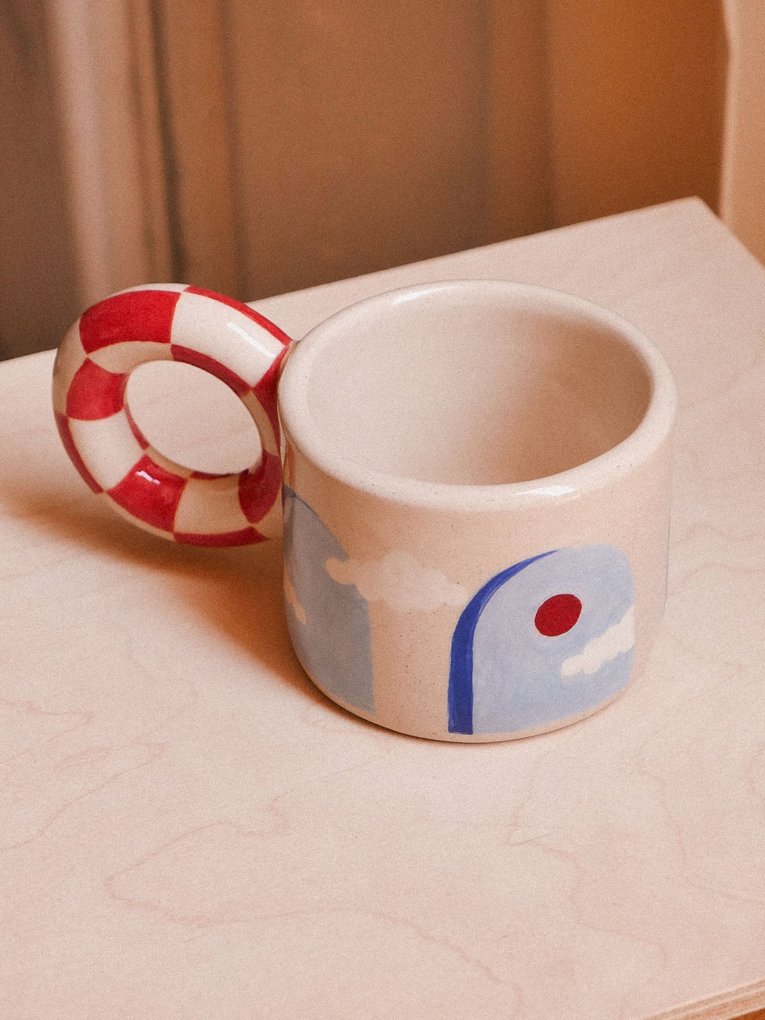 RED DOT PORTAL HANDMADE CERAMIC MUG | jeje.things