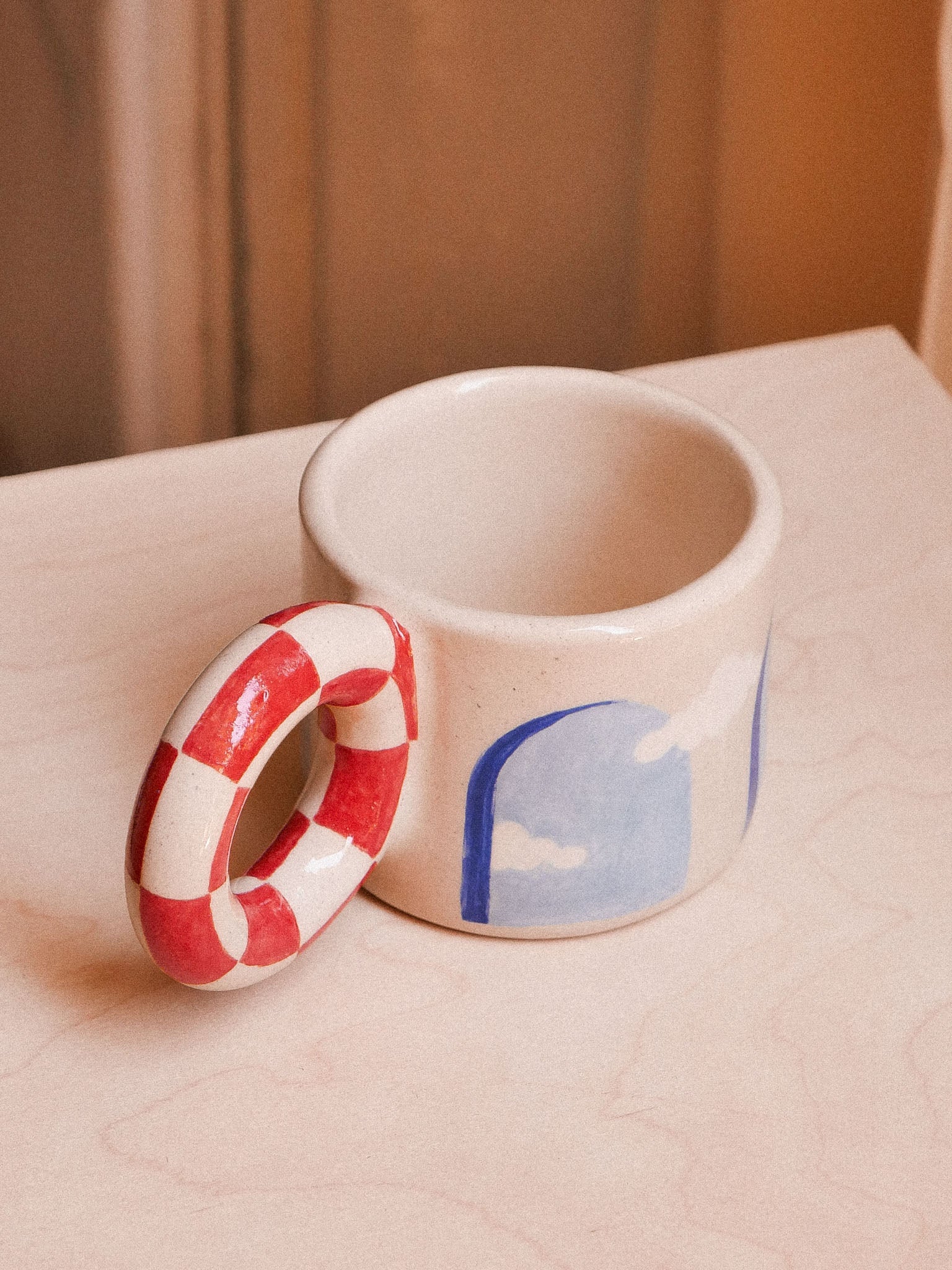 RED DOT PORTAL HANDMADE CERAMIC MUG | jeje.things