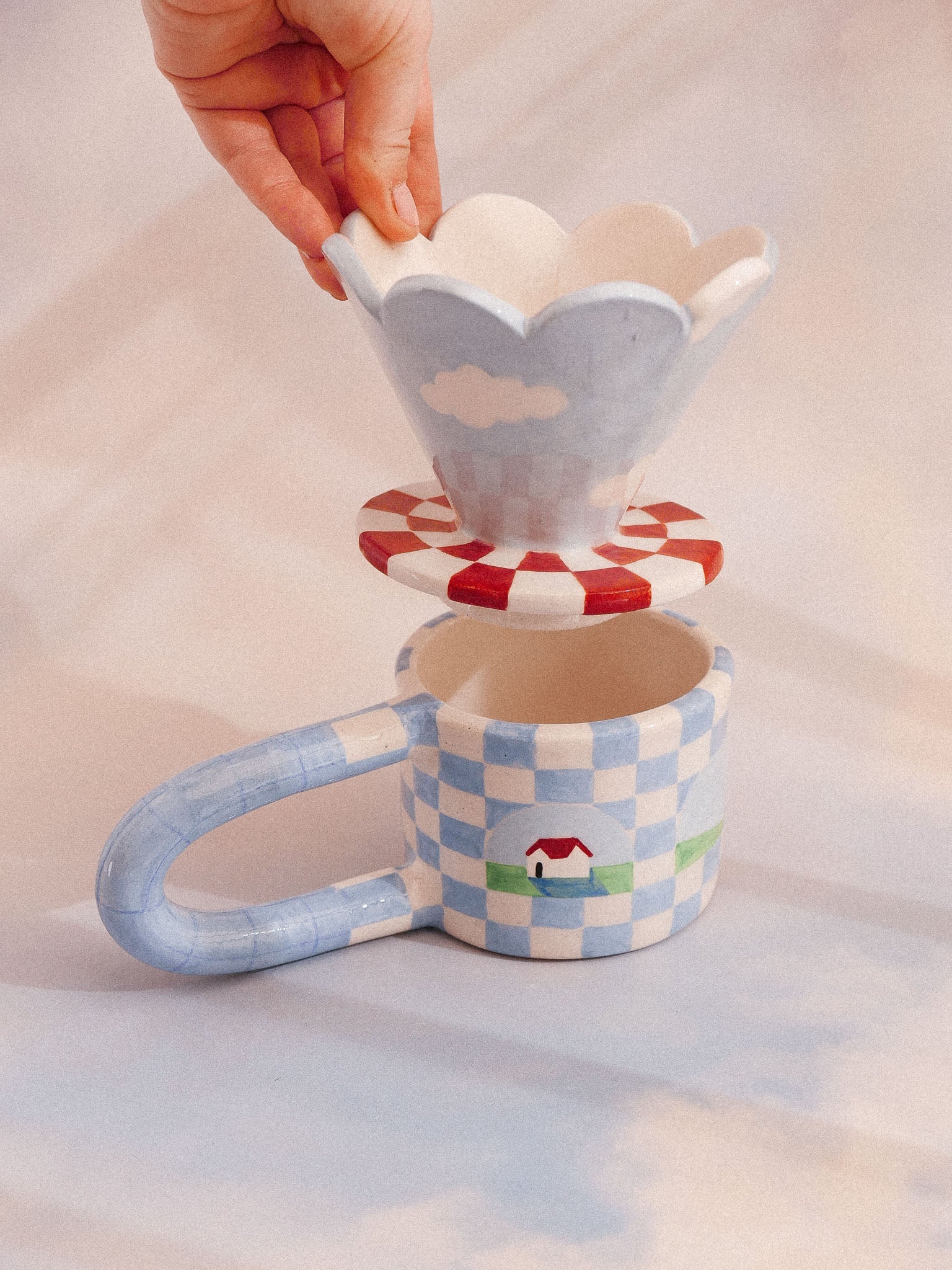 CLOUDS HANDMADE CERAMIC COFFER DRIPPER | jeje.things